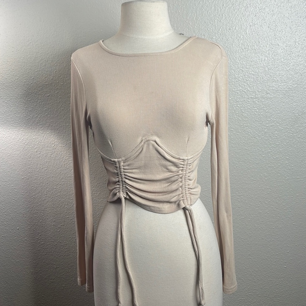 Long sleeve corset top